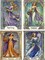 4-Pack Four Seasons Beautiful Woman Stamped Cross Stitch Kits – 11CT Pre-Printed Embroidery for Beginners & Adults, 12x20 Inch
